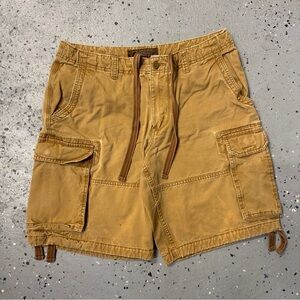 Vintage Old Navy Surplus Beige Cargo Shorts L 34 Military Baggy Y2K Streetwear